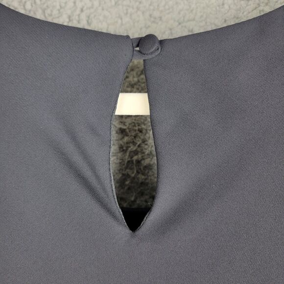 VTG Jeffrey Dara Tom Barra 8 Rhinestone Lace Sleeve Black Dress 90s Flared Y2K - Picture 7 of 16